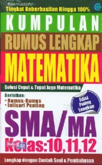 Image of Rumus Kantong Matematika SMA : Kumpulan Rumus lengkap kelas X,XI dan XII SMA