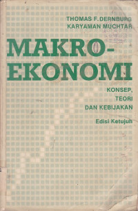 Image of Makro ekonomi :konsep teori dan kebijakan edisi ketujuh