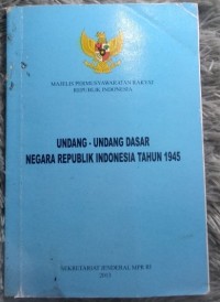 Image of Undang - undang Dasar Negara Republik Indonesia Tahun 1945