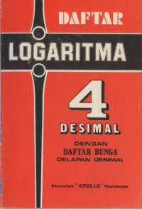 Image of Daftar Logaritma 4 Desimal dengan Daftar Bunga Delapan Desimal